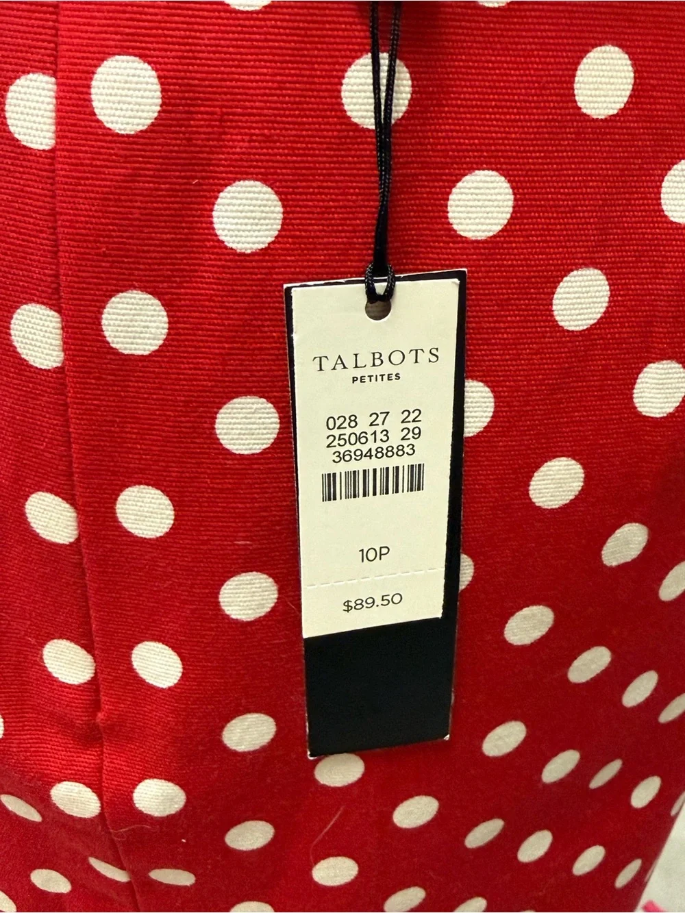 Talbots red white